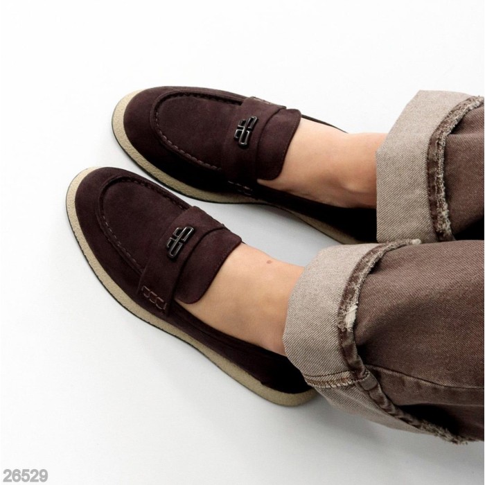 Лофери жіночі еко-замша колір-шоколад 36,38,39,40р.