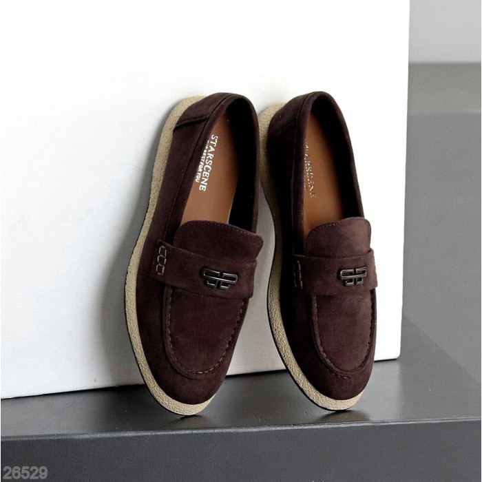 Лофери жіночі еко-замша колір-шоколад 36,38,39,40р.