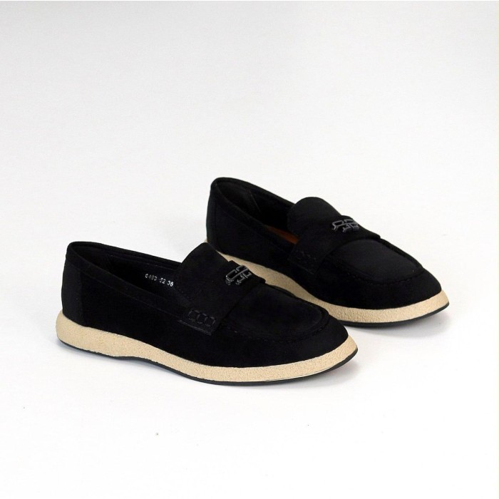 Лофери жіночі еко-замша колір-чорний 36,38,39,41р.