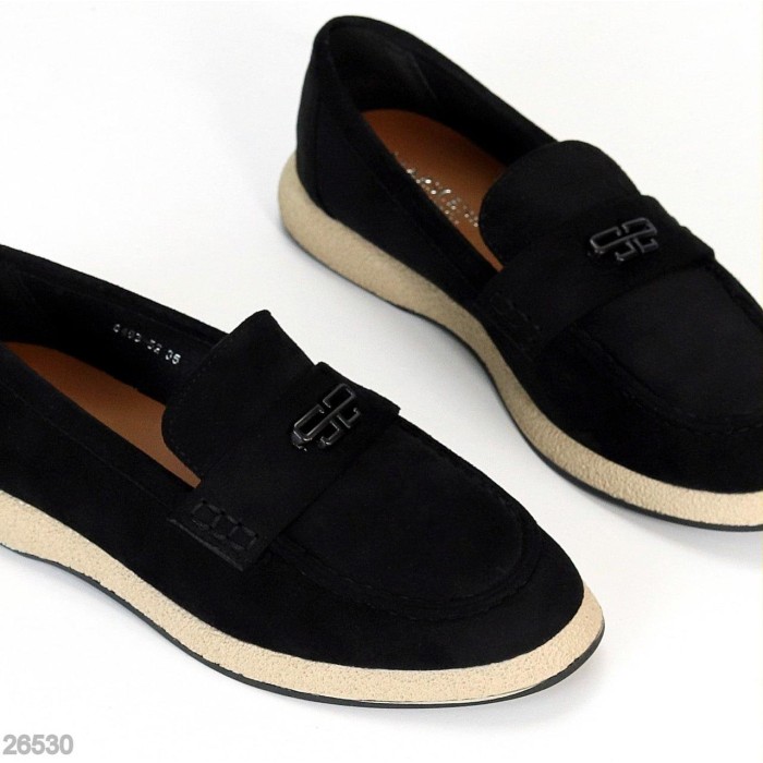 Лофери жіночі еко-замша колір-чорний 36,38,39,41р.