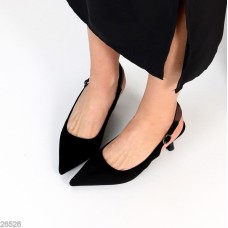 Туфли жіночі екозамша колір чорний 36,37,38,39,40р