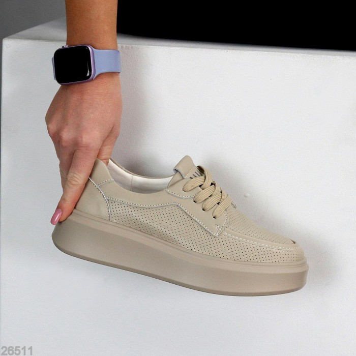 Мокасини жіночі натуральна шкіра беж 36,37,38,39,40р