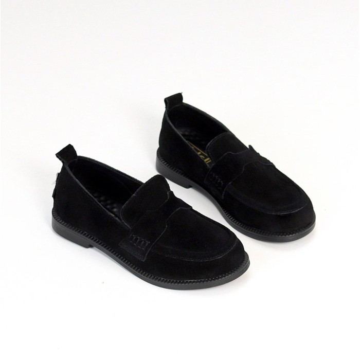 Мокасини жіночі натуральна замша чорні 36,38,40р