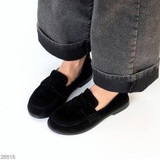 Мокасини жіночі натуральна замша чорні 36,38,40р