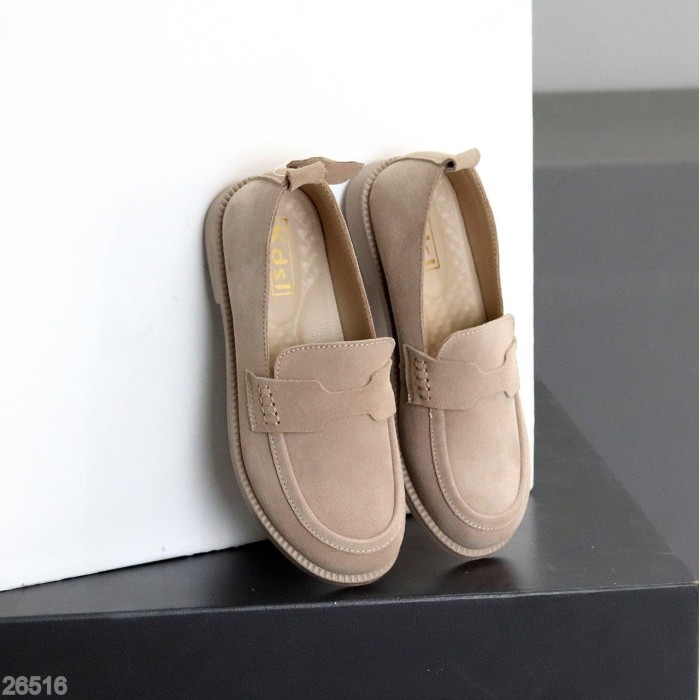 Мокасини жіночі натуральна замша беж 36,37,38,39,40,41р