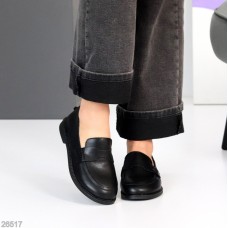 Мокасини жіночі натуральна шкіра чорні 36,37,38,39,40,41р