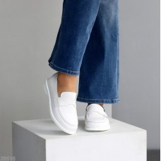 Мокасини жіночі натуральна шкіра білі 37,38,39,40,41р