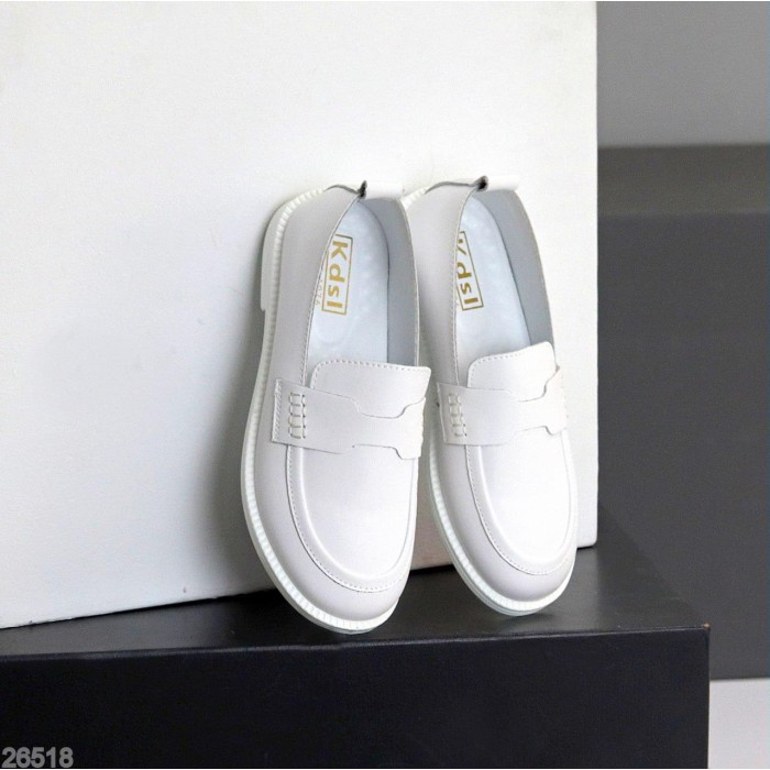 Мокасини жіночі натуральна шкіра білі 37,38,39,40,41р