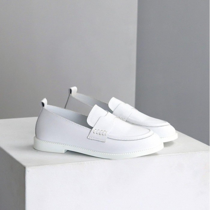 Мокасини жіночі натуральна шкіра білі 37,38,39,40,41р