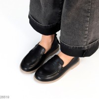 Мокасины женские натуральная кожа черные 36,37,38,39,40р