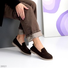 Мокасини жіночі натуральна замша колір-шоколад 36,37,38,39,41р