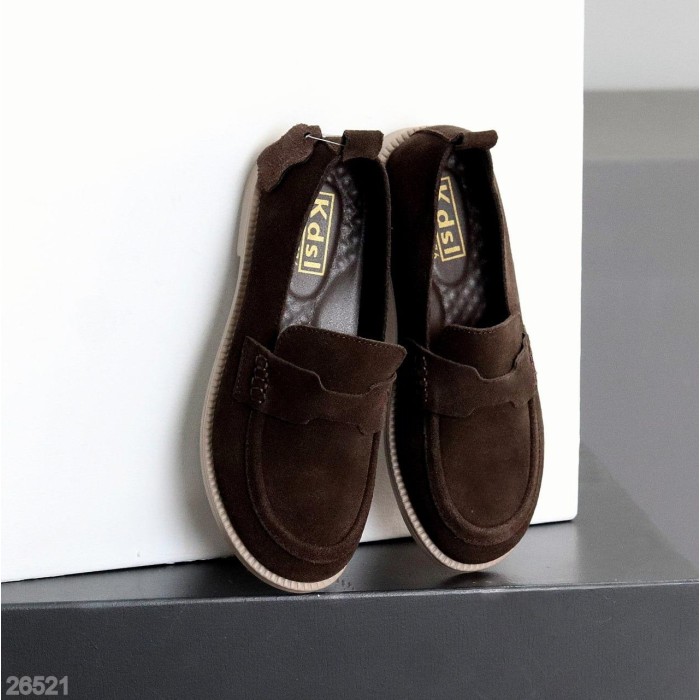 Мокасини жіночі натуральна замша колір-шоколад 36,37,38,39,41р