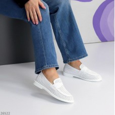 Мокасини жіночі натуральна шкіра білі 36,38,39р