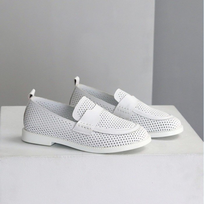 Мокасини жіночі натуральна шкіра білі 36,38,39р