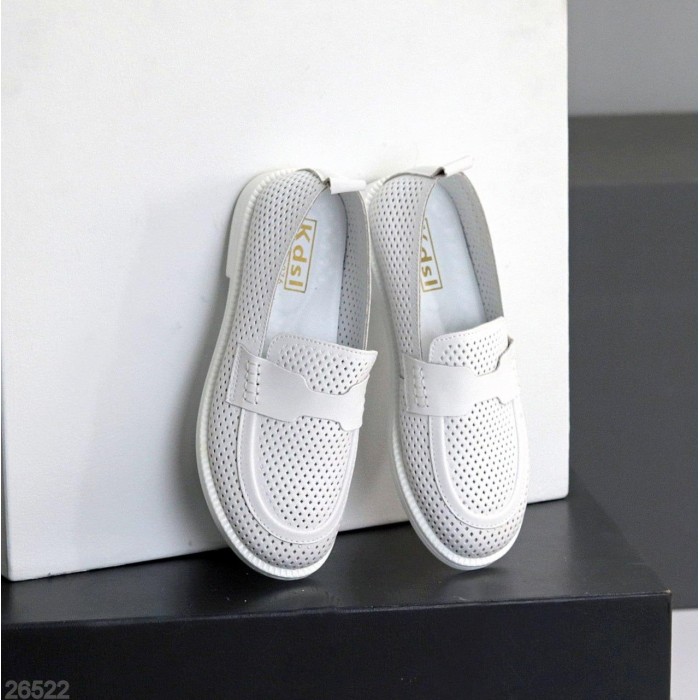 Мокасини жіночі натуральна шкіра білі 36,38,39р