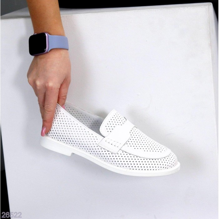 Мокасини жіночі натуральна шкіра білі 36,38,39р