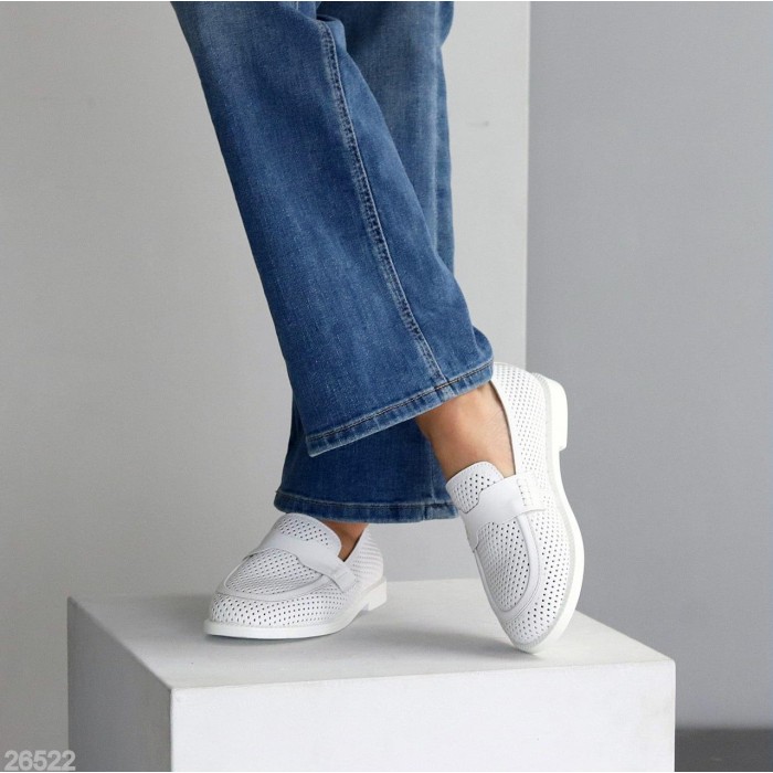 Мокасини жіночі натуральна шкіра білі 36,38,39р