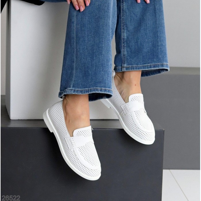 Мокасини жіночі натуральна шкіра білі 36,38,39р