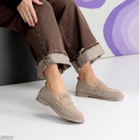 Мокасины женские натуральные замша беж 36,37,38,39р