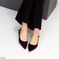 Туфлі жіночі еко замша колір-шоколад 36,38,39р