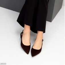 Туфлі жіночі еко замша колір-шоколад 36,38,39р