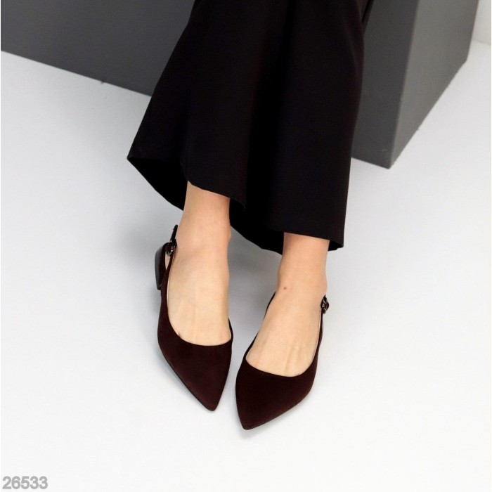 Туфлі жіночі еко замша колір-шоколад 36,38,39р