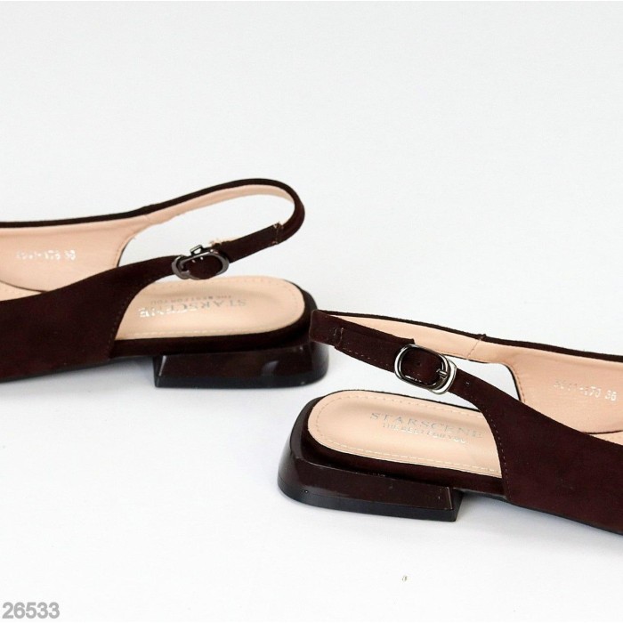 Туфлі жіночі еко замша колір-шоколад 36,38,39р