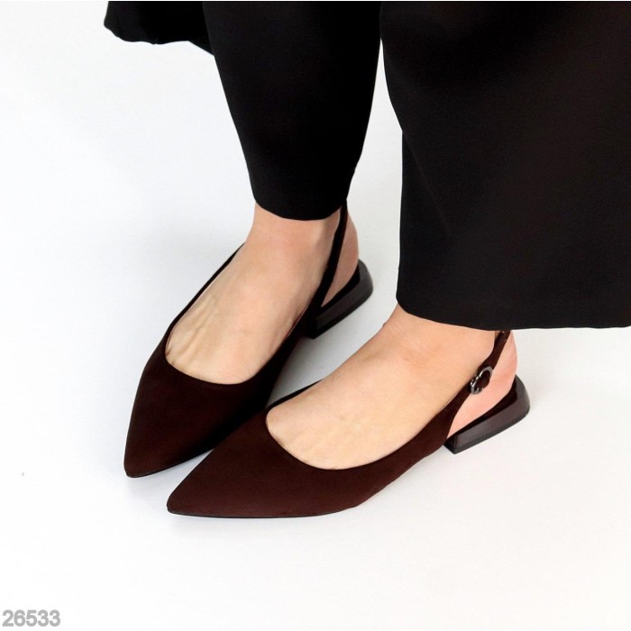 Туфлі жіночі еко замша колір-шоколад 36,38,39р