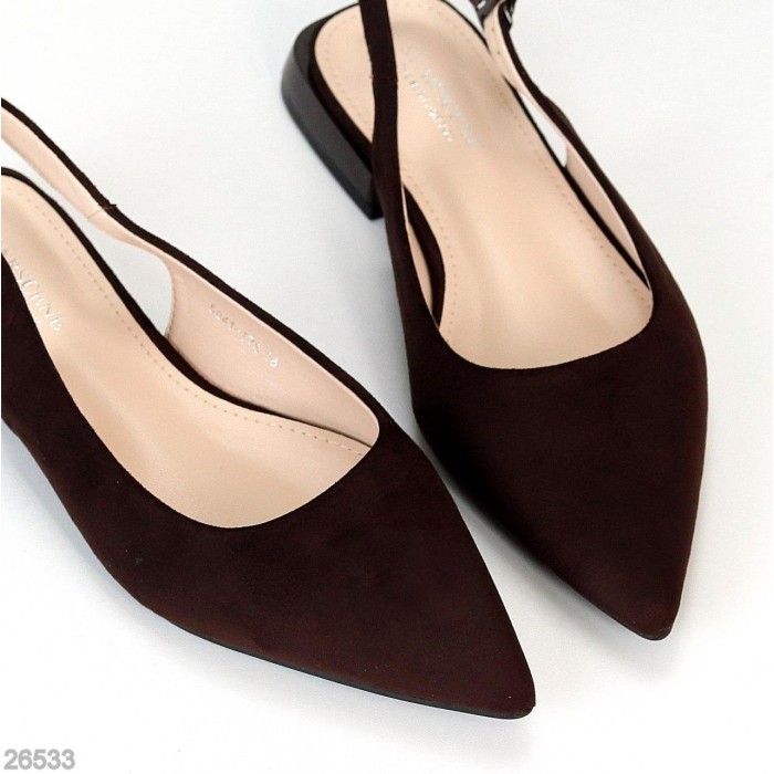 Туфлі жіночі еко замша колір-шоколад 36,38,39р