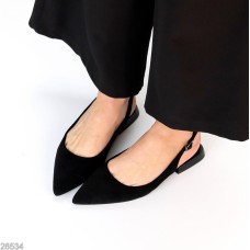 Туфли жіночі екозамша колір чорний 36,37,38,39,40р