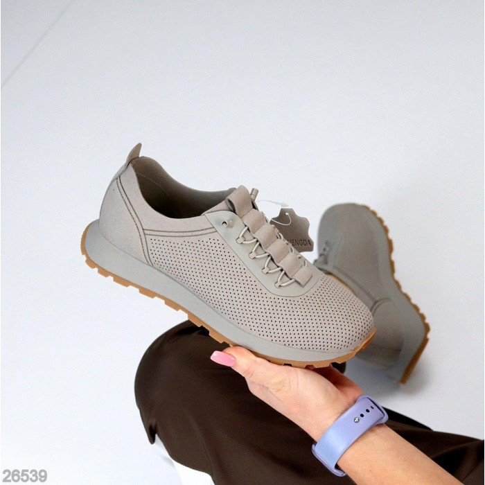 Кросівки жіночі натуральна замша сірі 36,37,40,41р