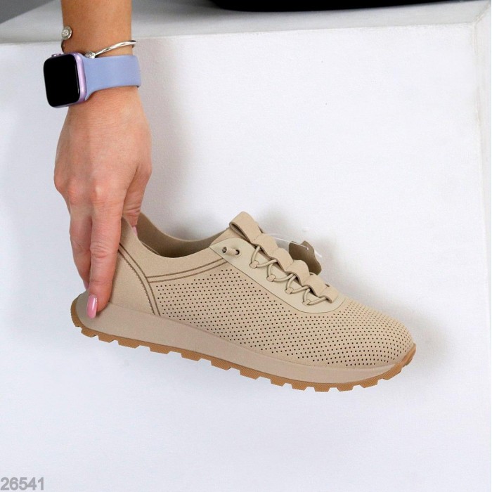 Кросівки жіночі натуральна замша колір беж 36,37,39,40,41р