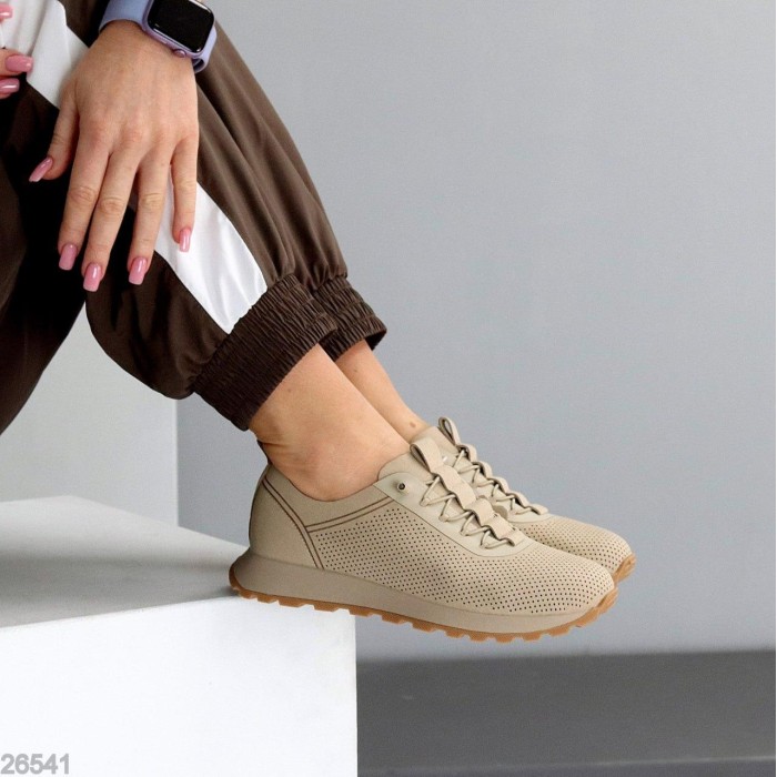 Кросівки жіночі натуральна замша колір беж 36,37,39,40,41р