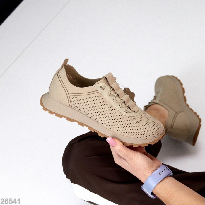 Кросівки жіночі натуральна замша колір беж 36,37,39,40,41р