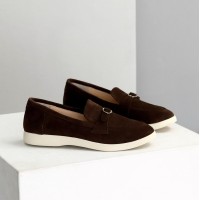 Лоферы женские натуральная замша цвет-шоколад на 37,38,39,40,41р.