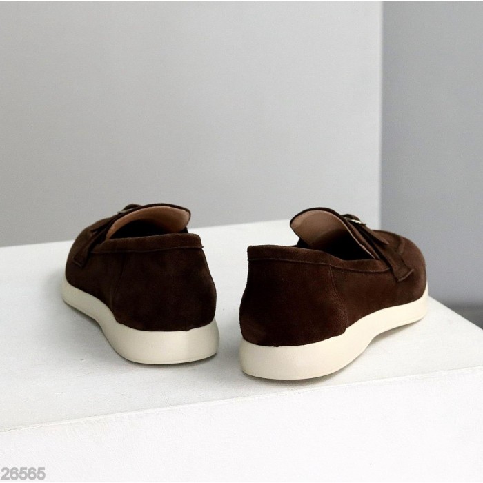 Лофери жіночі натуральна замша колір-шоколад на 37,38,39,40,41р