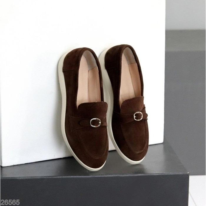 Лофери жіночі натуральна замша колір-шоколад на 37,38,39,40,41р