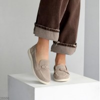 Лоферы женские натуральная замша беж на 37,38,39,40,41р