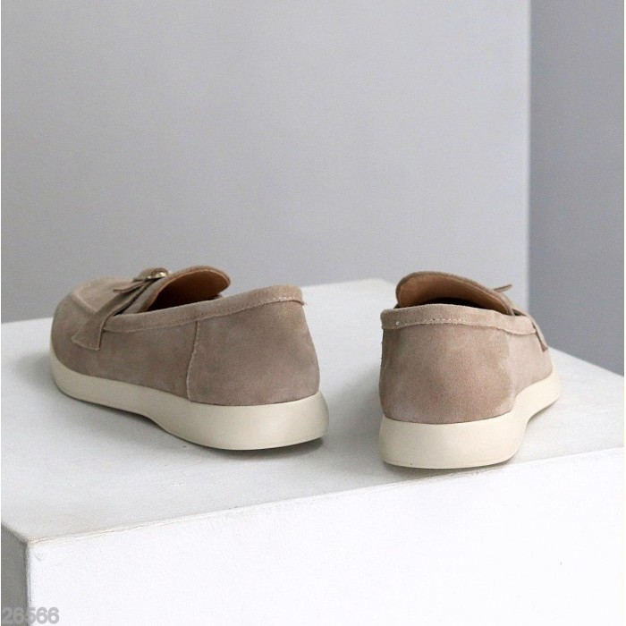 Лофери жіночі натуральна замша беж на 37,38,39,40,41р