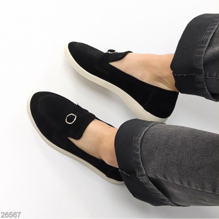 Лофери жіночі натуральна замша чорні на 37,38,39,40,41р