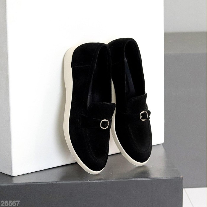 Лофери жіночі натуральна замша чорні на 37,38,39,40,41р