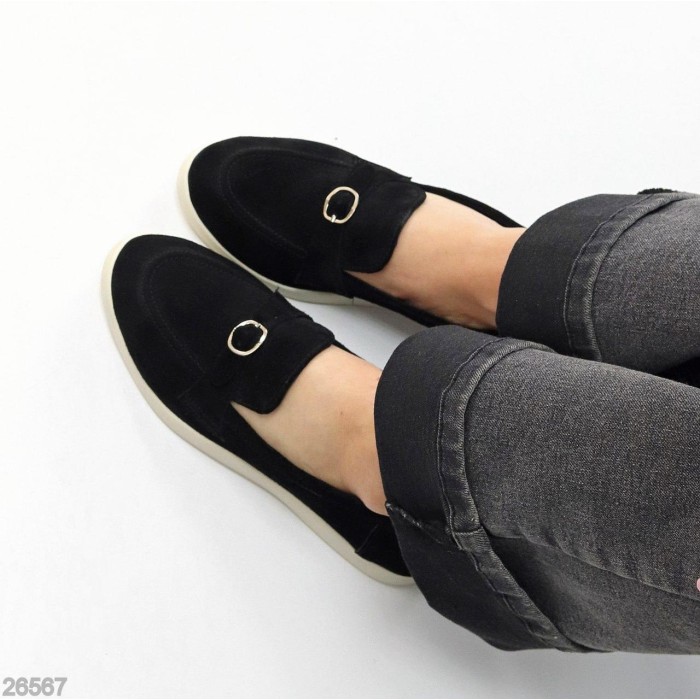 Лофери жіночі натуральна замша чорні на 37,38,39,40,41р