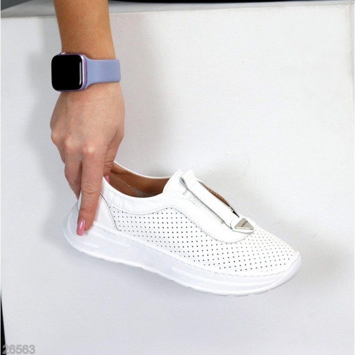 Мокасини жіночі натуральна шкіра білі 36,37,38,39,40р