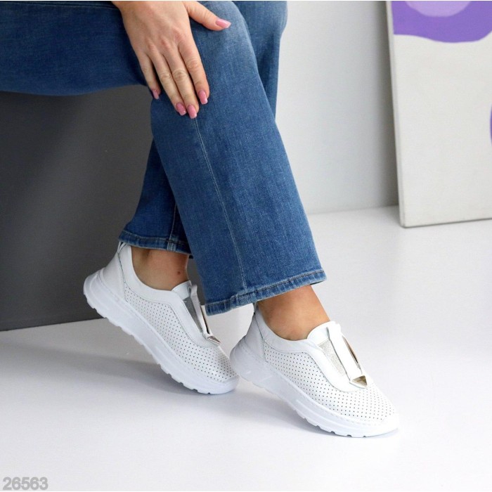 Мокасини жіночі натуральна шкіра білі 36,37,38,39,40р