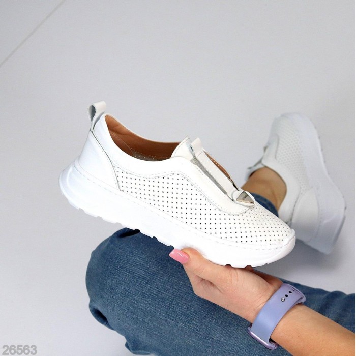 Мокасини жіночі натуральна шкіра білі 36,37,38,39,40р