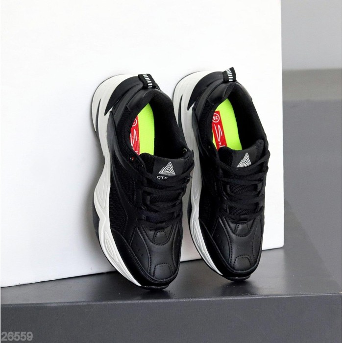 Кросівки жіночі натуральна шкіра/текстиль чорні 36,37,40р