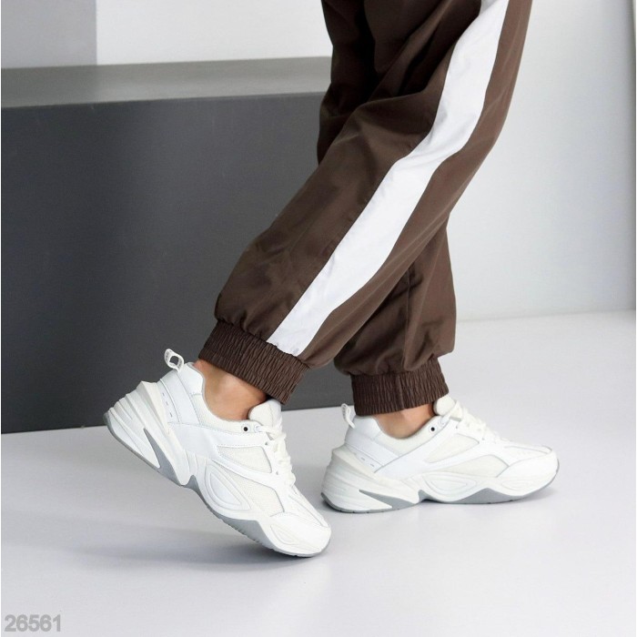 Кросівки жіночі натуральна шкіра/текстиль білі 36,38,40р