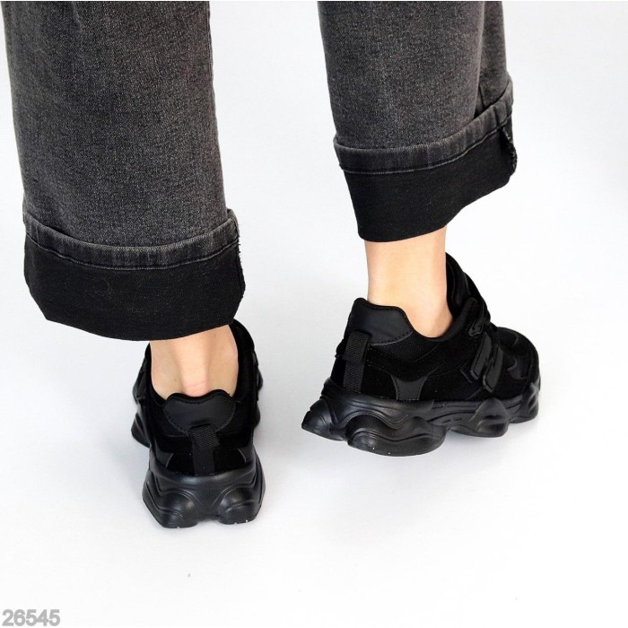 Кросівки жіночі натуральна замша чорні на 35.5,36,37,39,41р