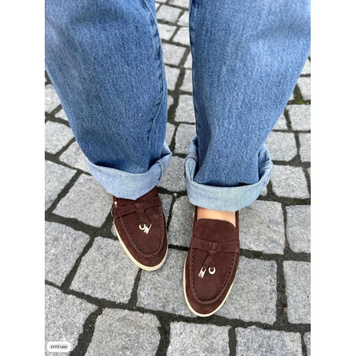 Туфлі/Лофери жіночі колір:шоколад натуральна замша 36,37,38,39,41р