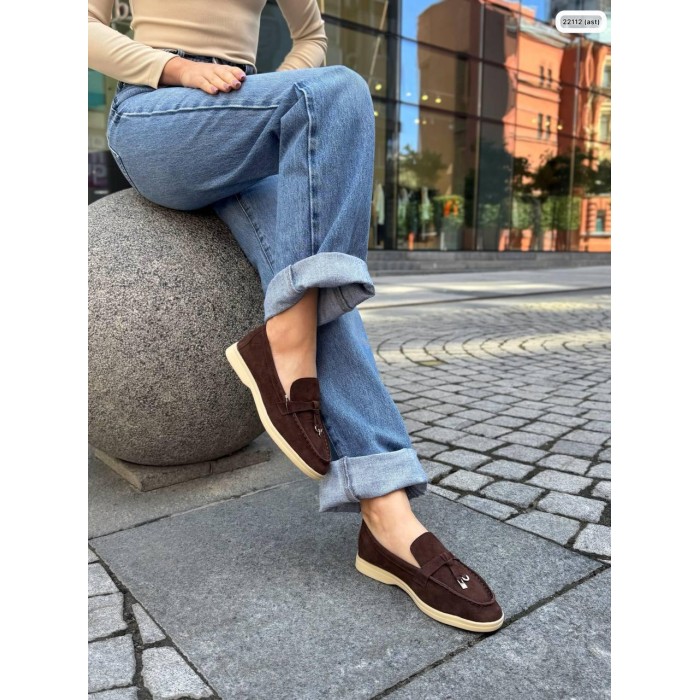 Туфлі/Лофери жіночі колір:шоколад натуральна замша 36,37,38,39,41р